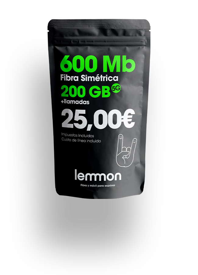 Lemmon tarifa fibra y móvil