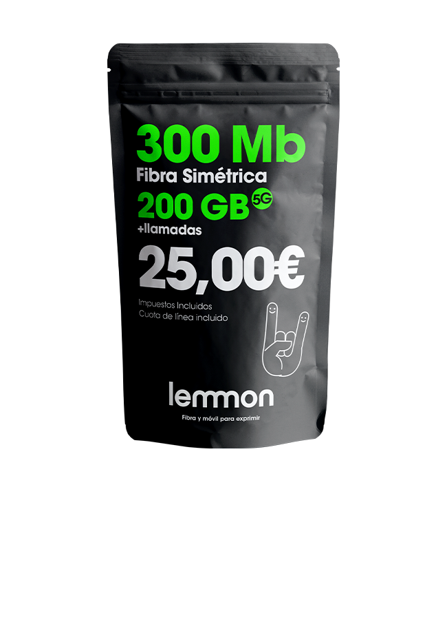 Lemmon tarifa fibra y móvil