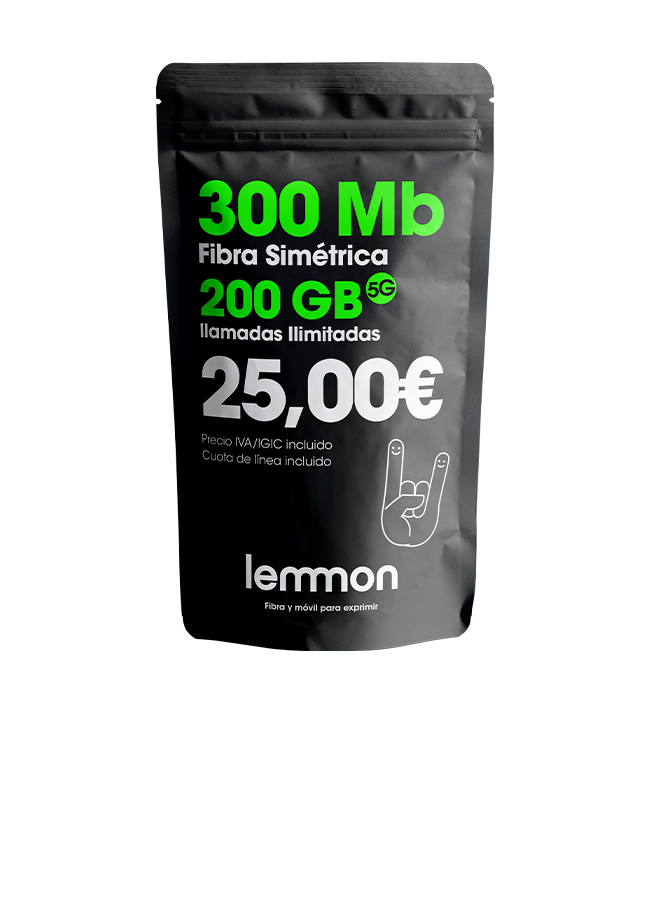 Lemmon tarifa fibra y móvil